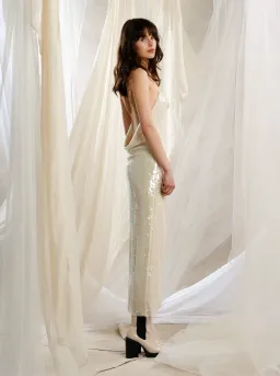 IXIAH  Shimmer Maxi Dress Sequin Size 6  for rent on The Volte - image 4