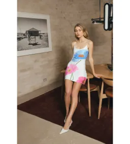 With Harper Lu  Poppy Low Back Mini Dress Azure Size XS/Au 6  for rent on The Volte - image 2