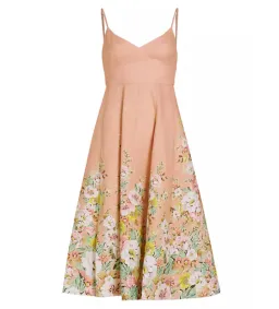 Zimmermann Matchmaker Picnic Dress / Buff Coral Midi Size 0 / AU 8 for rent on The Volte - image 3