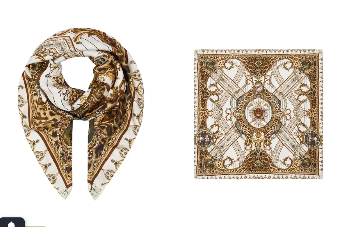 Camilla Pants, Bralette & Scarf - Mind Your Manor Print Size 8/XS - Image 5