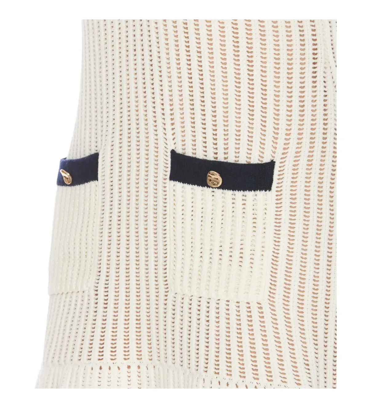 Self Portrait Cream Crochet Collared Mini Dress Size M/AU 8 - Image 6