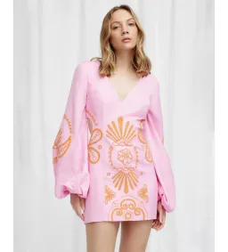 Significant Other Seren Mini Dress Pink Floral Size AU 10 for rent on The Volte - image 3