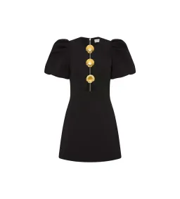 Rebecca Vallance Sirene Puff Sleeve Mini Dress Black Size 8 for rent on The Volte - image 3
