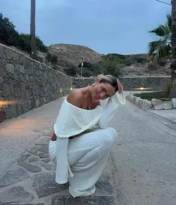 Wanderdoll Yasmin Boucle Knit Coord Cream Size XS / AU 6 for rent on The Volte - image 3