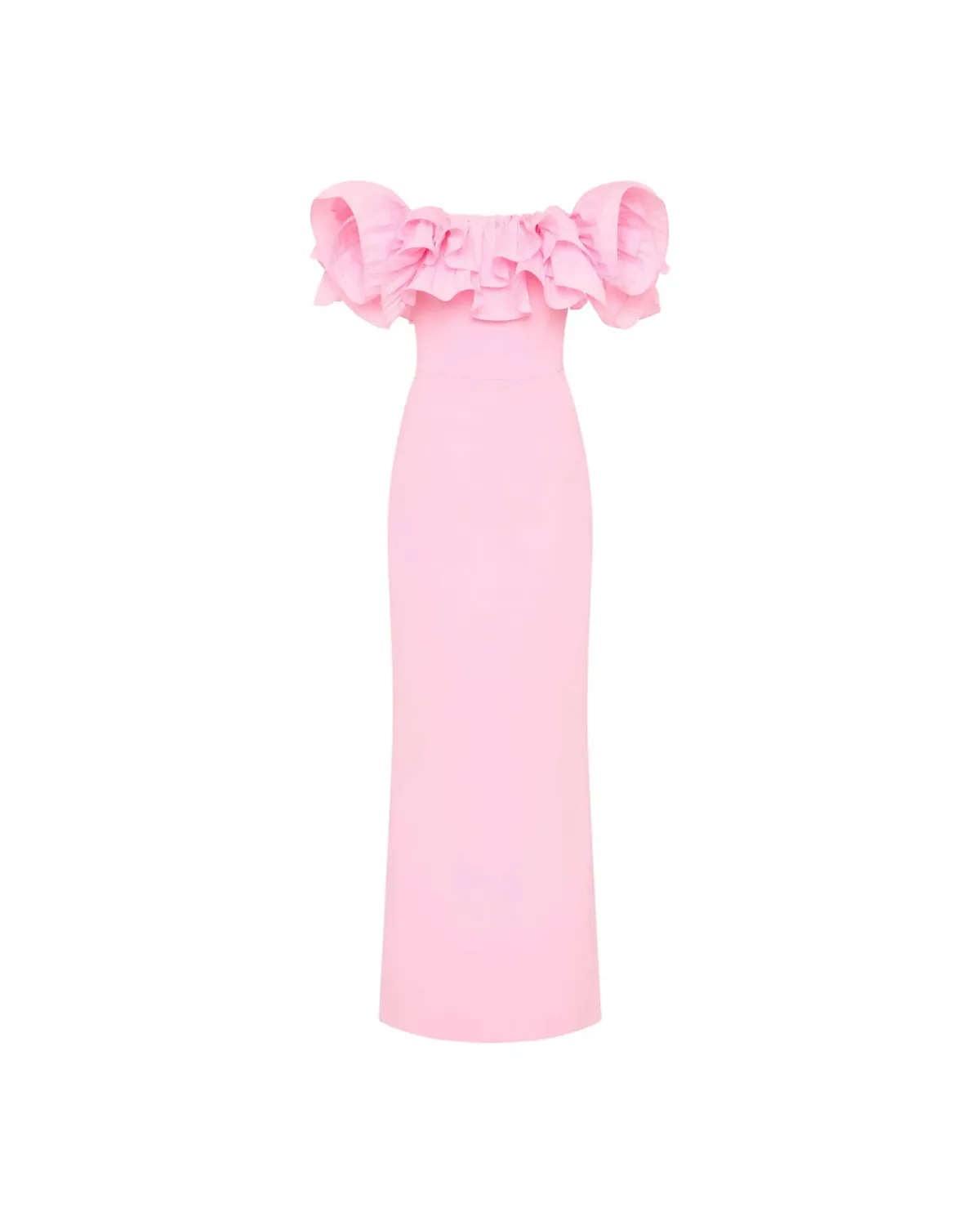 Rebecca Vallance Jenna Off Shoulder Gown Pink Size AU 8 - Image 4