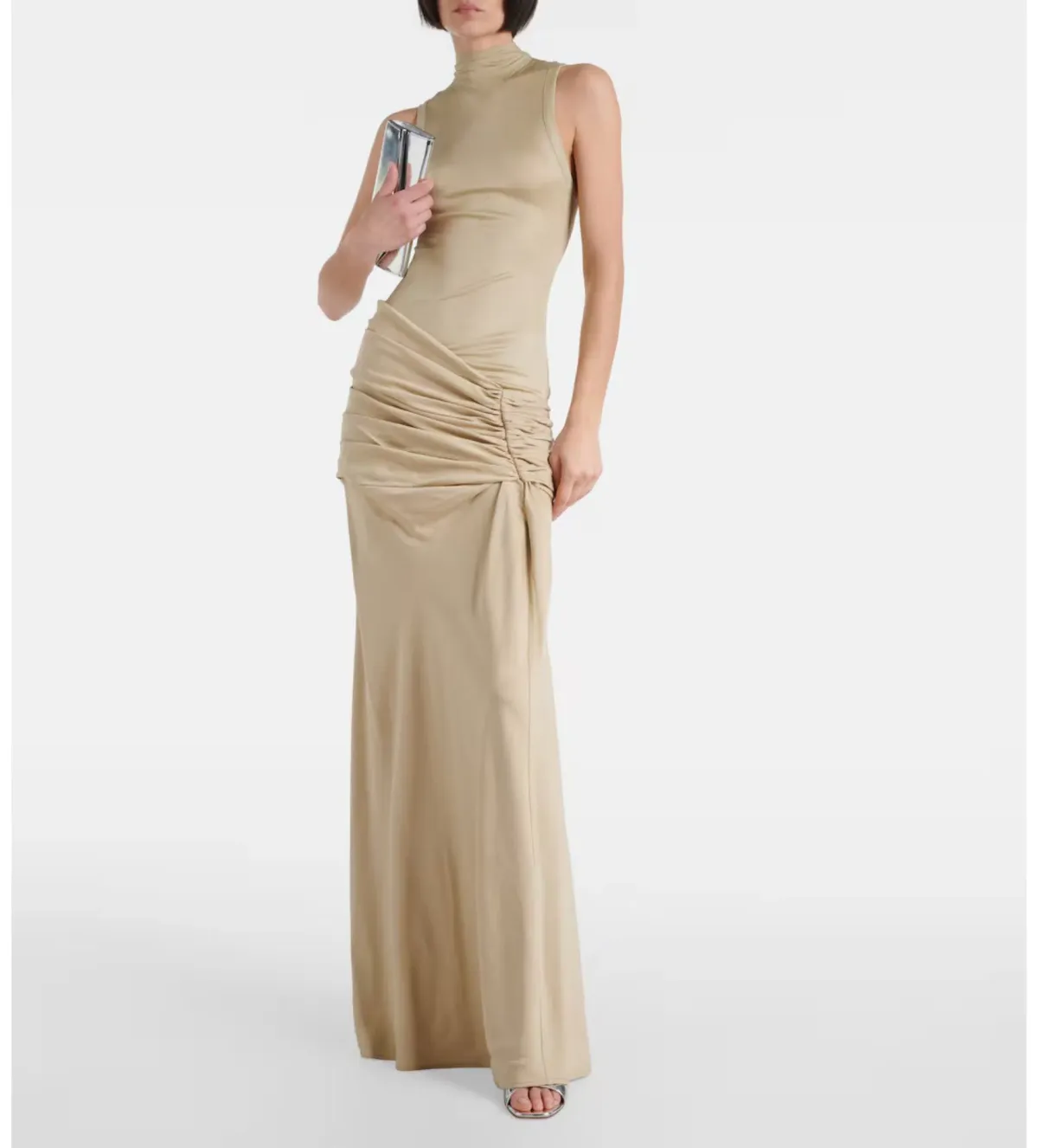 Christopher Esber  Fushion Ruched Gown Stone Size AU 6  - Image 1