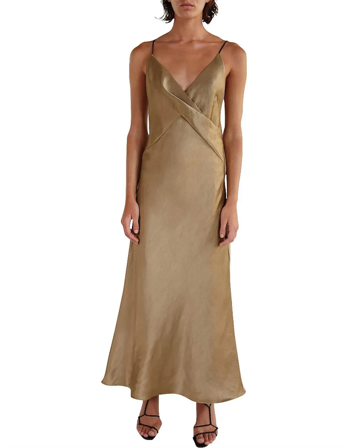 Christopher Esber Twisted Cami Dress Metallic Size 12 - Image 1