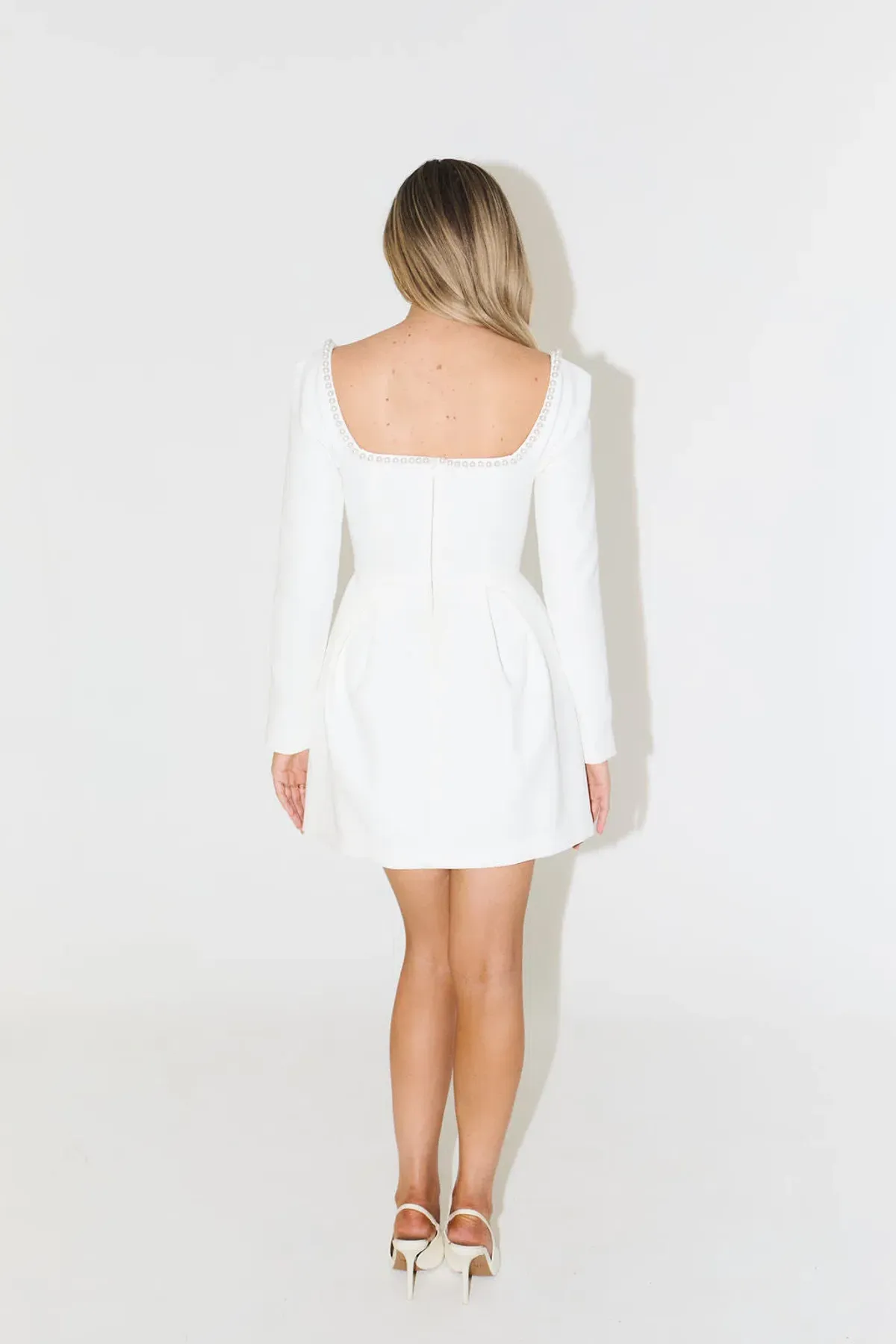 Odd Muse Ultimate Muse Pearl Mini Dress White Size 12 - Image 2