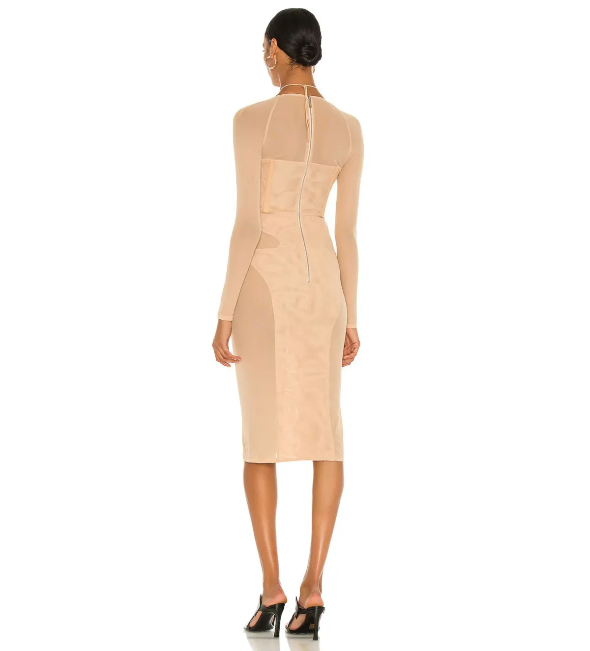 Dion Lee Powertulle Corset Midi Dress in Desert Size AU 10 - Image 3