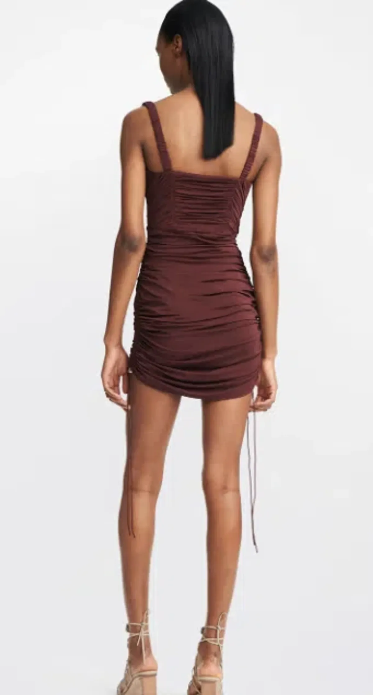 Dion Lee Smocked Doric Corset Dress Oxblood Red Size 10 - Image 4