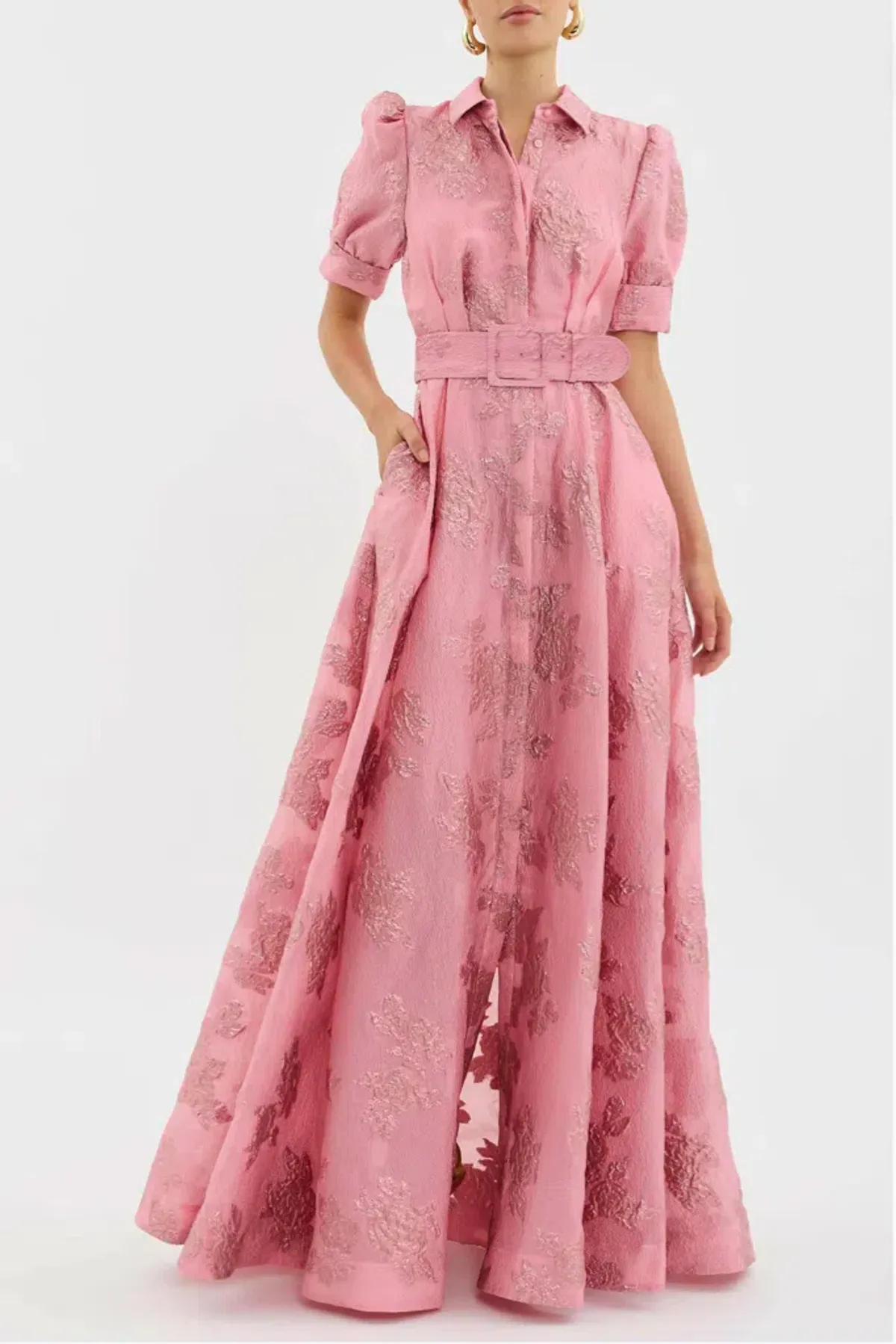 Rebecca Vallance Annette Button Gown; size 14; pink - Image 1
