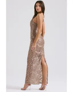 House of CB Giada Dress Rose Gold Size S / AU 8  for rent on The Volte - image 3