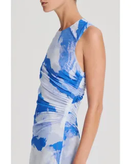 Scanlan Theodore Italian Cloud Print Dress Blue Size AU 12 for rent on The Volte - image 3