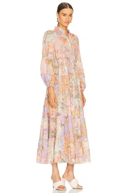 Zimmermann Cira Tiered Shirt Dress Patch Multi Floral Size 0 / AU 8 for rent on The Volte - image 2