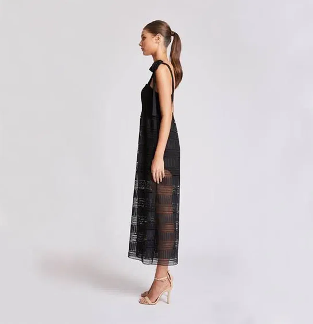 Shona Joy Baby Doll Jumpsuit Black Size 8 - Image 2