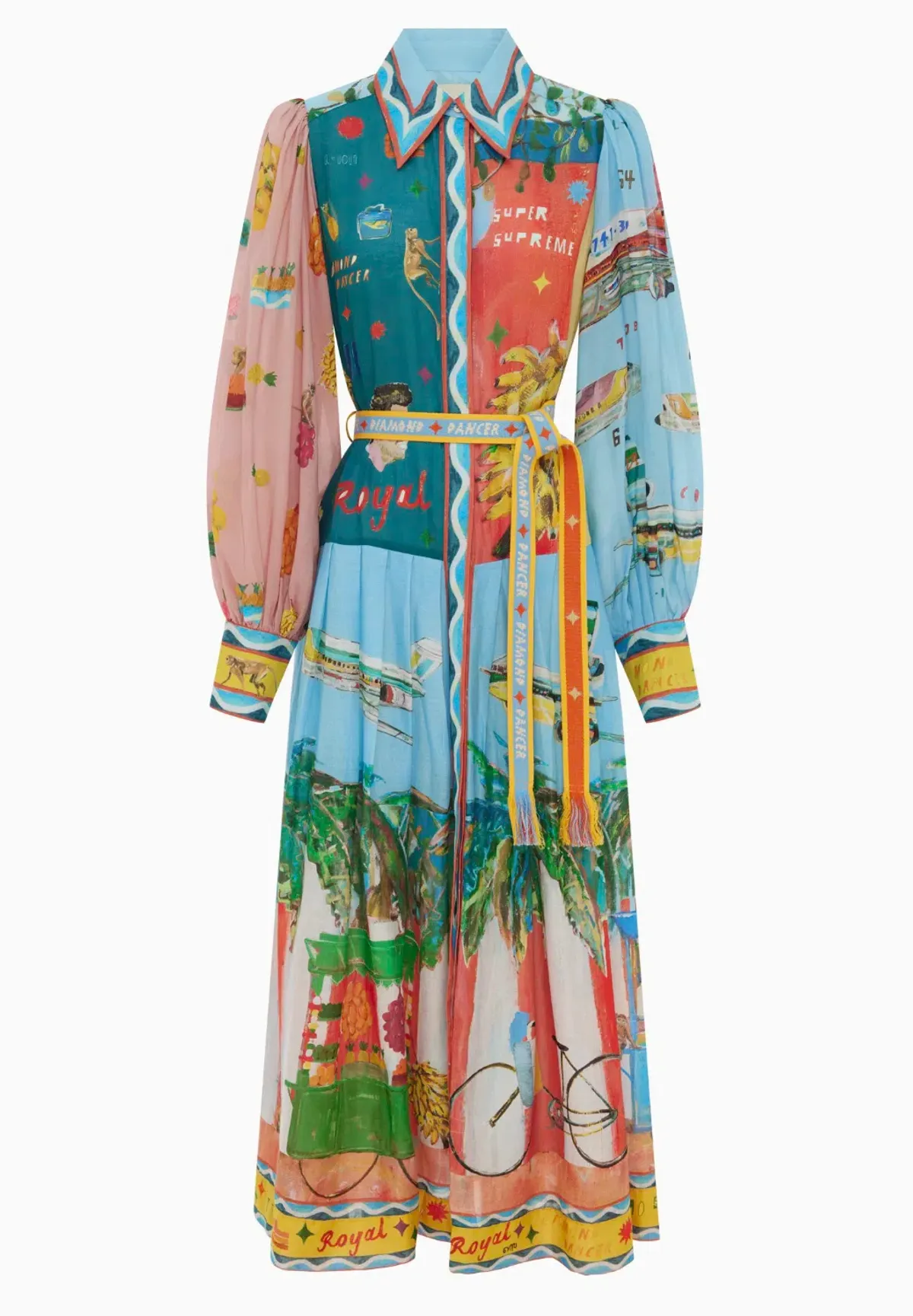 Alemais All Aboard Shirtdress Multi Size 10 - Image 6