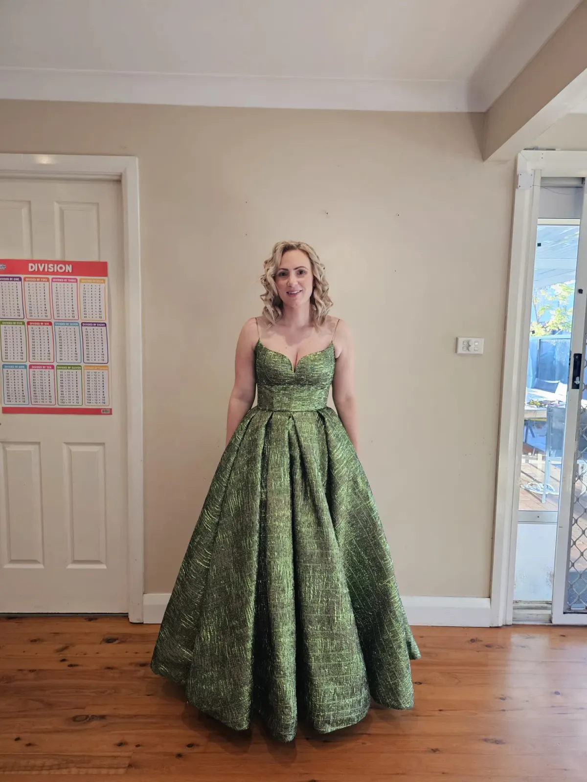 Lia Stubbla Lizard Ball Gown Green Size 12 - Image 4