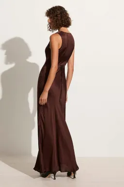 Faithfull the Brand Barossa Maxi Dress Dark Truffle Size 8 for rent on The Volte - image 3