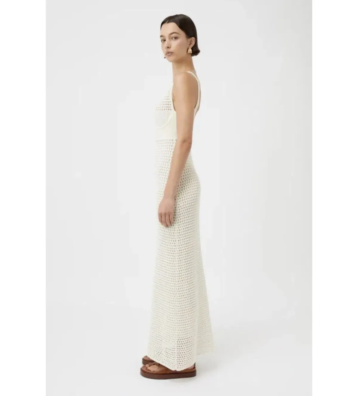 Camilla and Marc Lapis Midi Dress in Cream Size M/AU 12 - Image 3