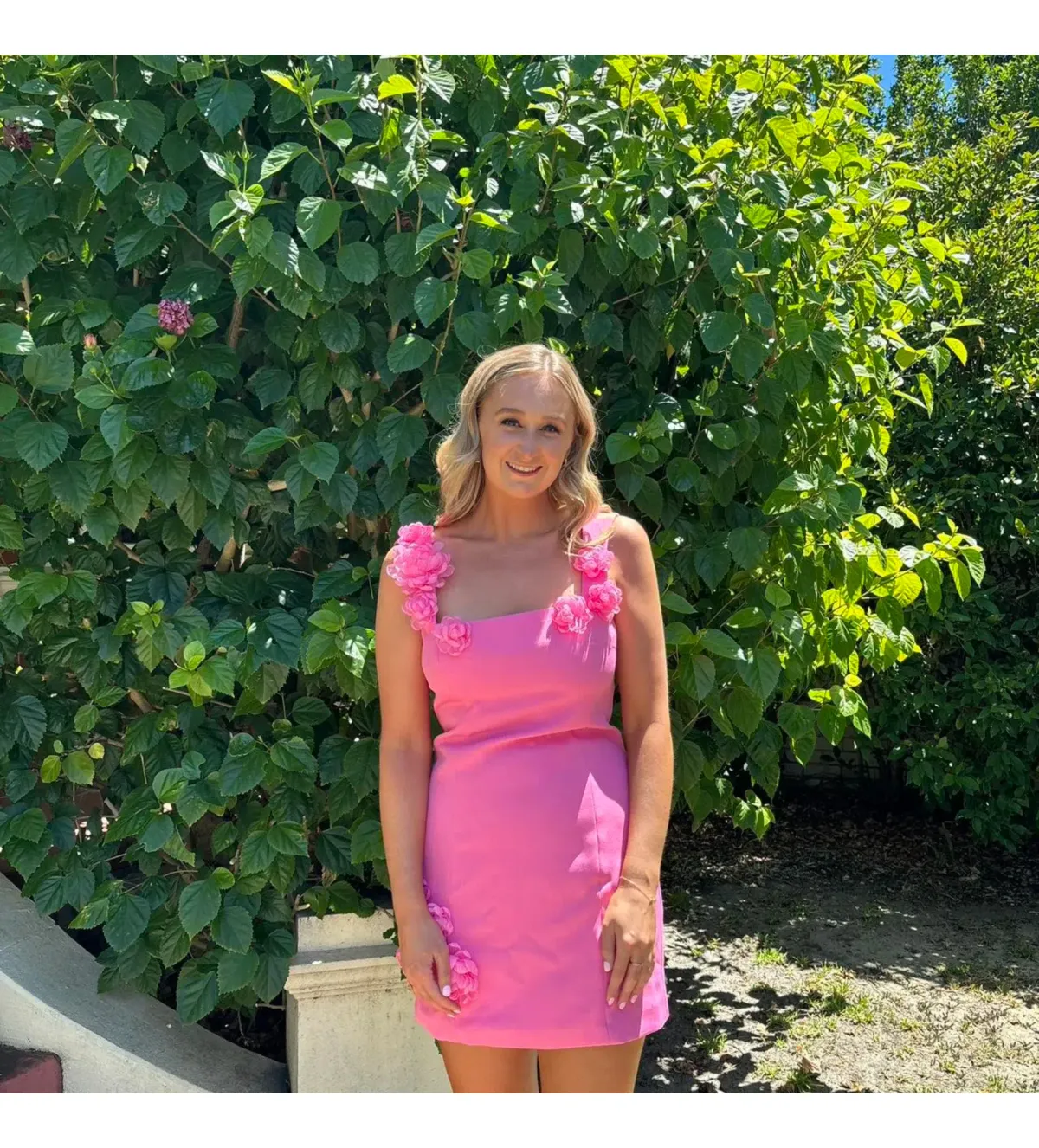 Elliatt Trompe 3D Floral Mini Dress Pink Size L/AU 12 - Image 9