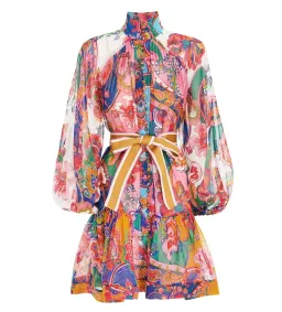 Zimmermann The Lovestruck Georgette Mini Dress in Mixed Paisley Size 1 / AU 10 for rent on The Volte - image 5
