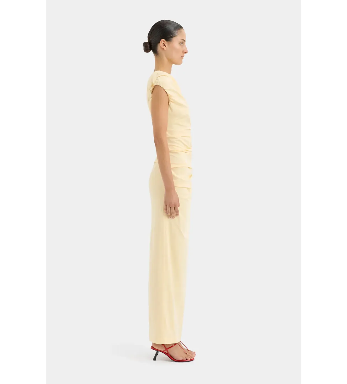 Sir The Label Giacomo Gathered Gown in Butter Size AU 10 - Image 2