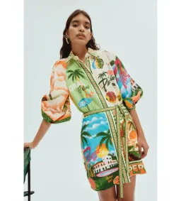 Alemais Paradiso Mini Dress Multi Print Size AU 10 for rent on The Volte - image 2