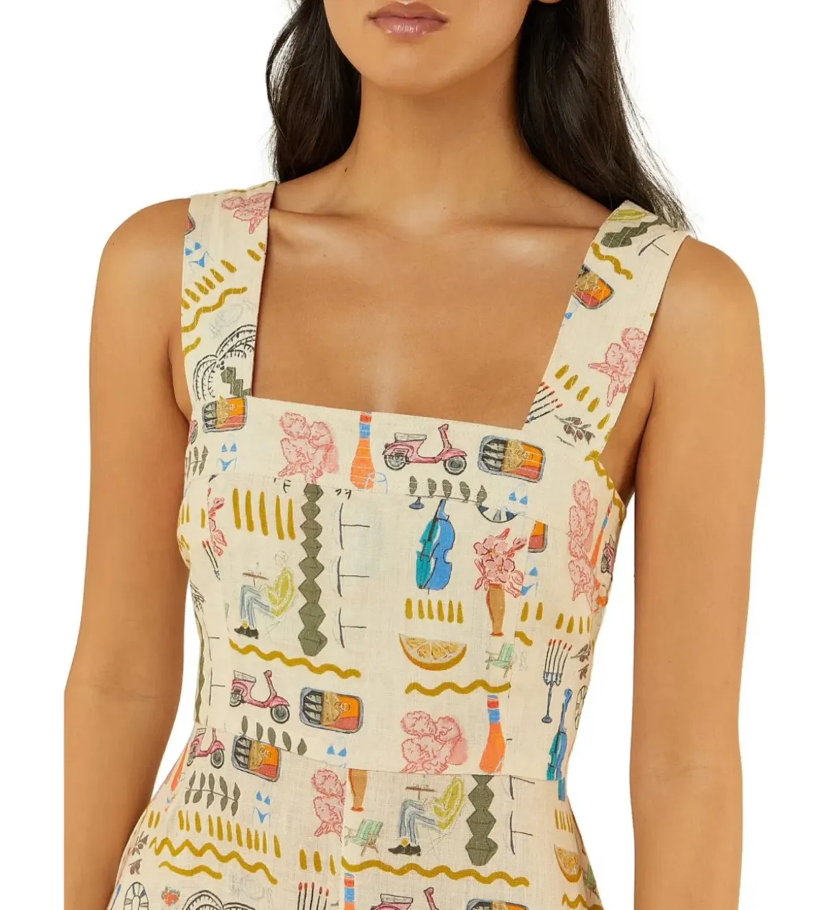 Palm Noosa Rosa Midi Dress in Verano Yellow Size AU 8 - Image 2