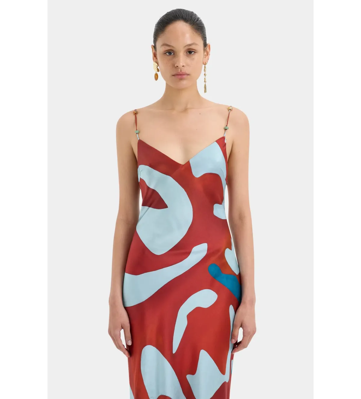 Sir The Label Frankie Slip Maxi Dress in Ruby Reflection Size AU 6 - Image 2