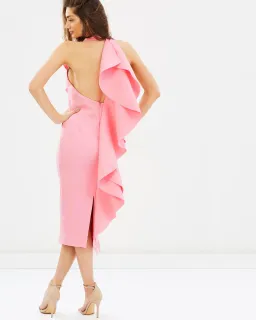Asilio Dream A Little Dream Midi Dress Pink Size 6 for rent on The Volte - image 3