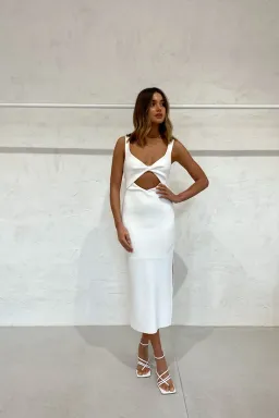 Bec & Bridge Joelle Midi Dress Ivory Size AU 10 for rent on The Volte - image 4