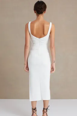 Bec & Bridge Joelle Midi Dress Ivory Size AU 10 for rent on The Volte - image 2