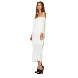Bec & Bridge Windswept Tiered Maxi Dress Ivory Size 12 for rent on The Volte - image 1