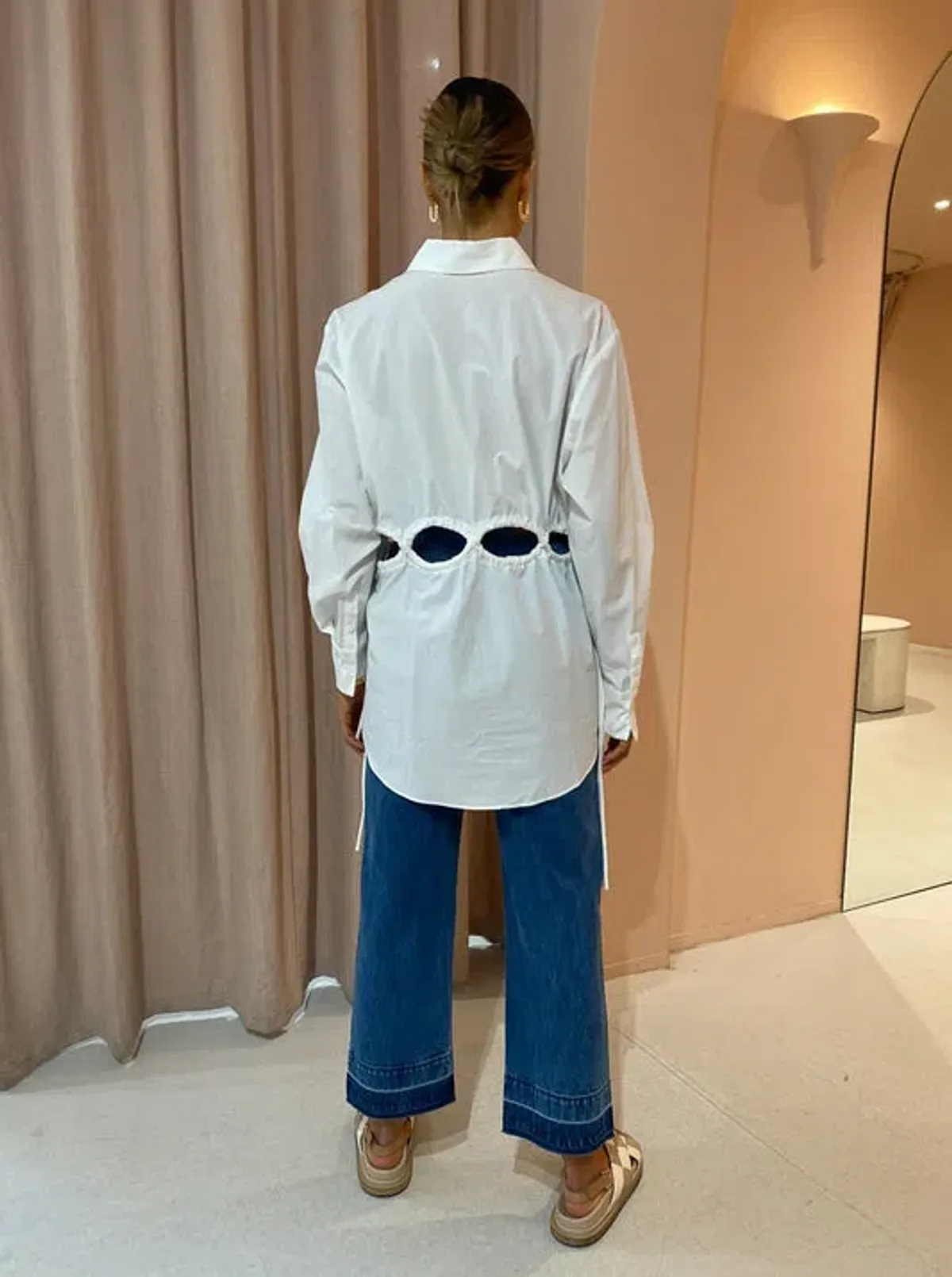 Sir the Label Mason Laced Shirt Dress White Size 10 - Image 3