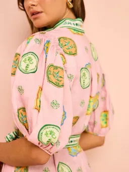 Alemais Porcelain Shirtdress Multi Size 10 for rent on The Volte - image 4