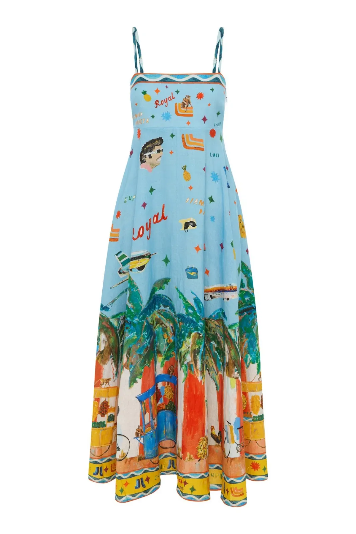 Alemais All Aboard Midi Sundress Print Size 10 - Image 4