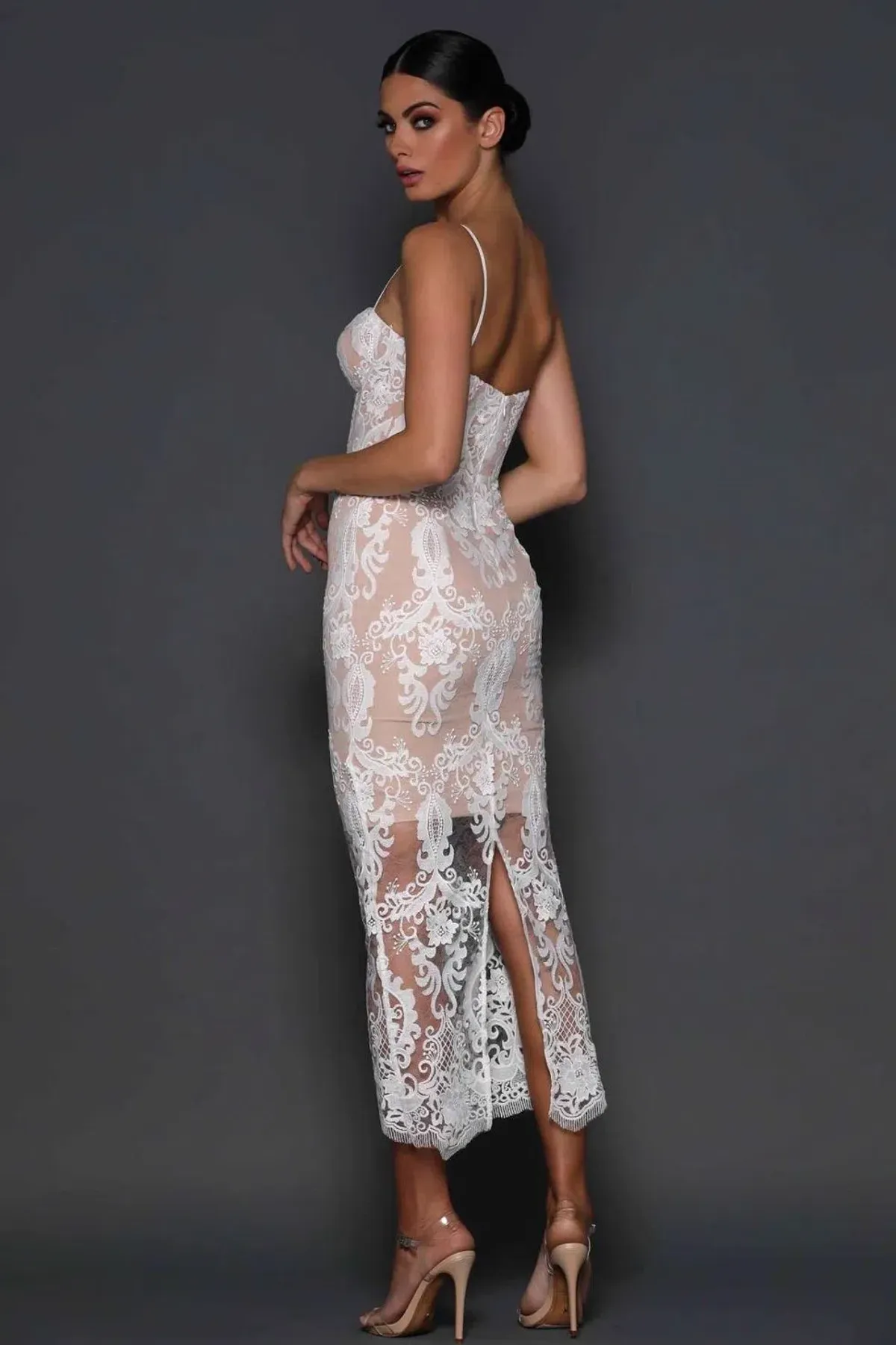 Elle Zeitoune Victoria Gown White Size 6 - Image 2