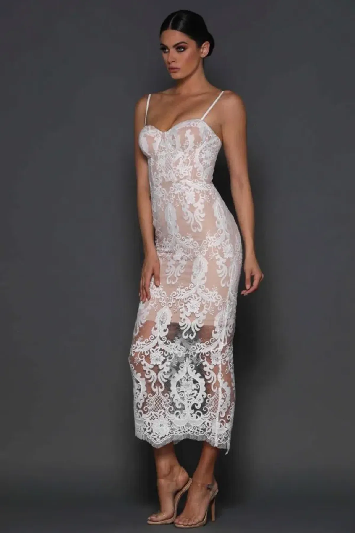 Elle Zeitoune Victoria Gown White Size 6 - Image 1