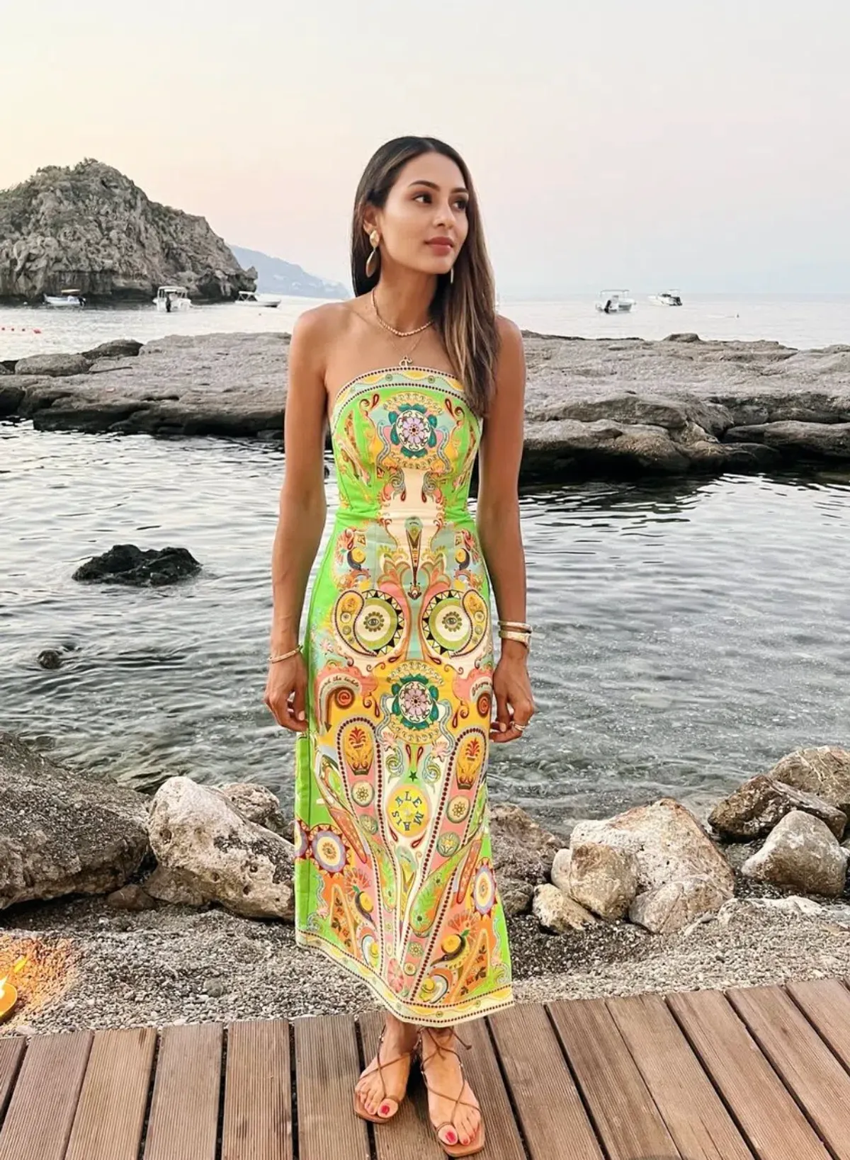 Alemais Pinball Bodice Dress Print AU 10 - Image 4