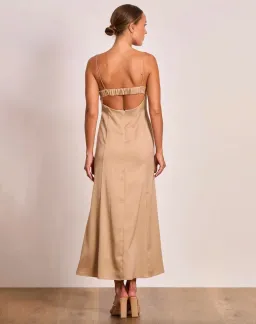 Pasduchas Lucia Slip Midi Dress Sand Size 8 for rent on The Volte - image 3
