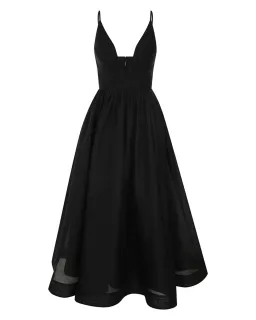Zimmermann Illustration V Neck Midi Dress in Black Size 1 / AU 10 for rent on The Volte - image 3