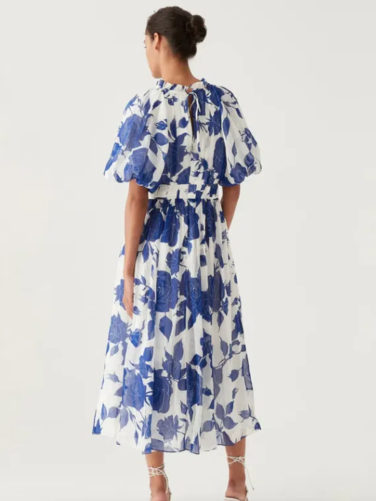 Aje Elysium Blouson Midi Dress Neo Rose Size 14 - Image 2