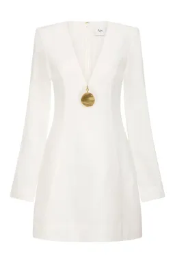 Aje Bettina Pendant Mini Dress White Size 12 for rent on The Volte - image 4