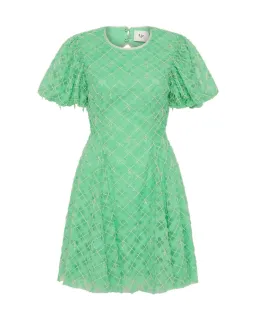 Aje Context Embellished Mini Dress Marine Green Size AU 10 for rent on The Volte - image 5