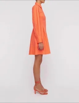 Scanlan Theodore Parachute Cut Out Mini Shirtdress Orange Size AU 6 for rent on The Volte - image 2