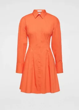 Scanlan Theodore Parachute Cut Out Mini Shirtdress Orange Size AU 6 for rent on The Volte - image 5