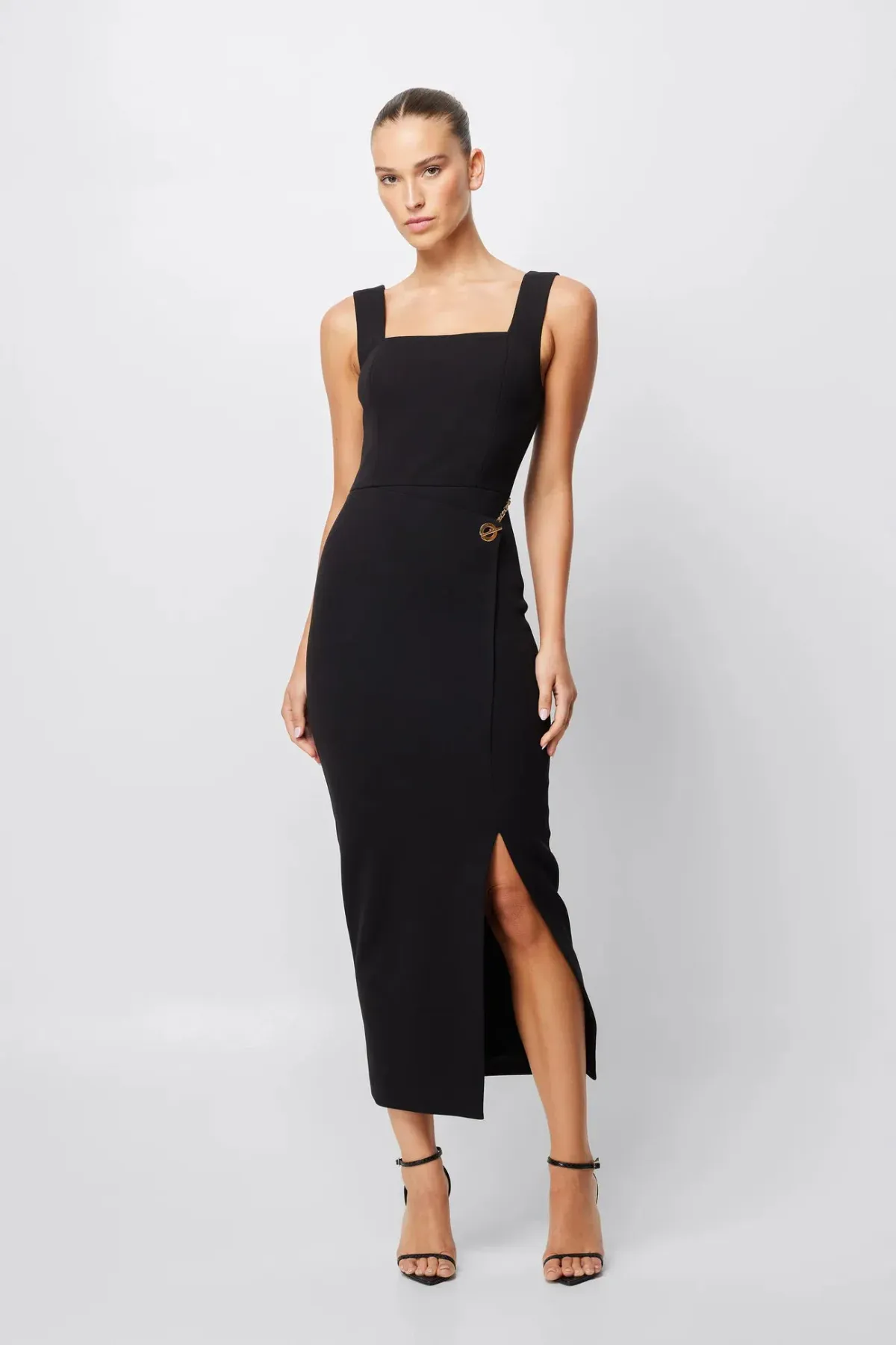 Mossman Envy Midi Dress Black Size AU 10  - Image 1