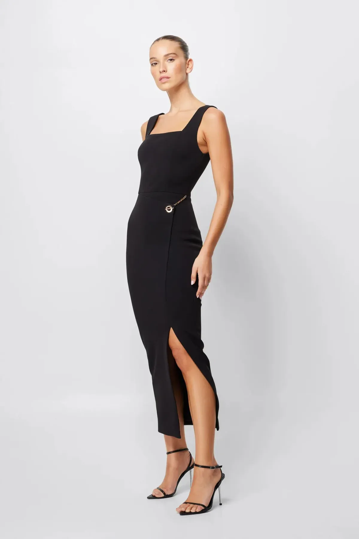 Mossman Envy Midi Dress Black Size AU 10  - Image 3