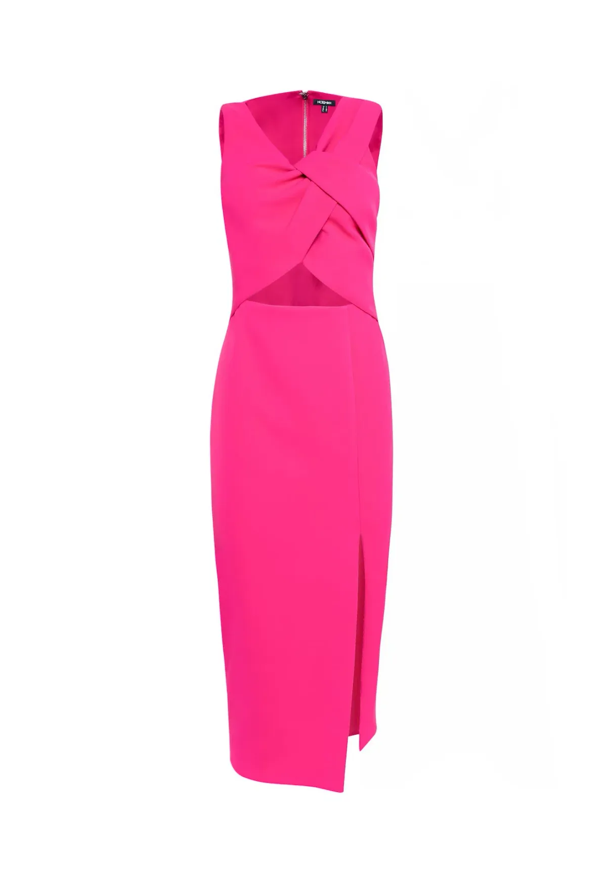 Mossman Solace Draped Midi Dress Fuchsia Size 8 - Image 6