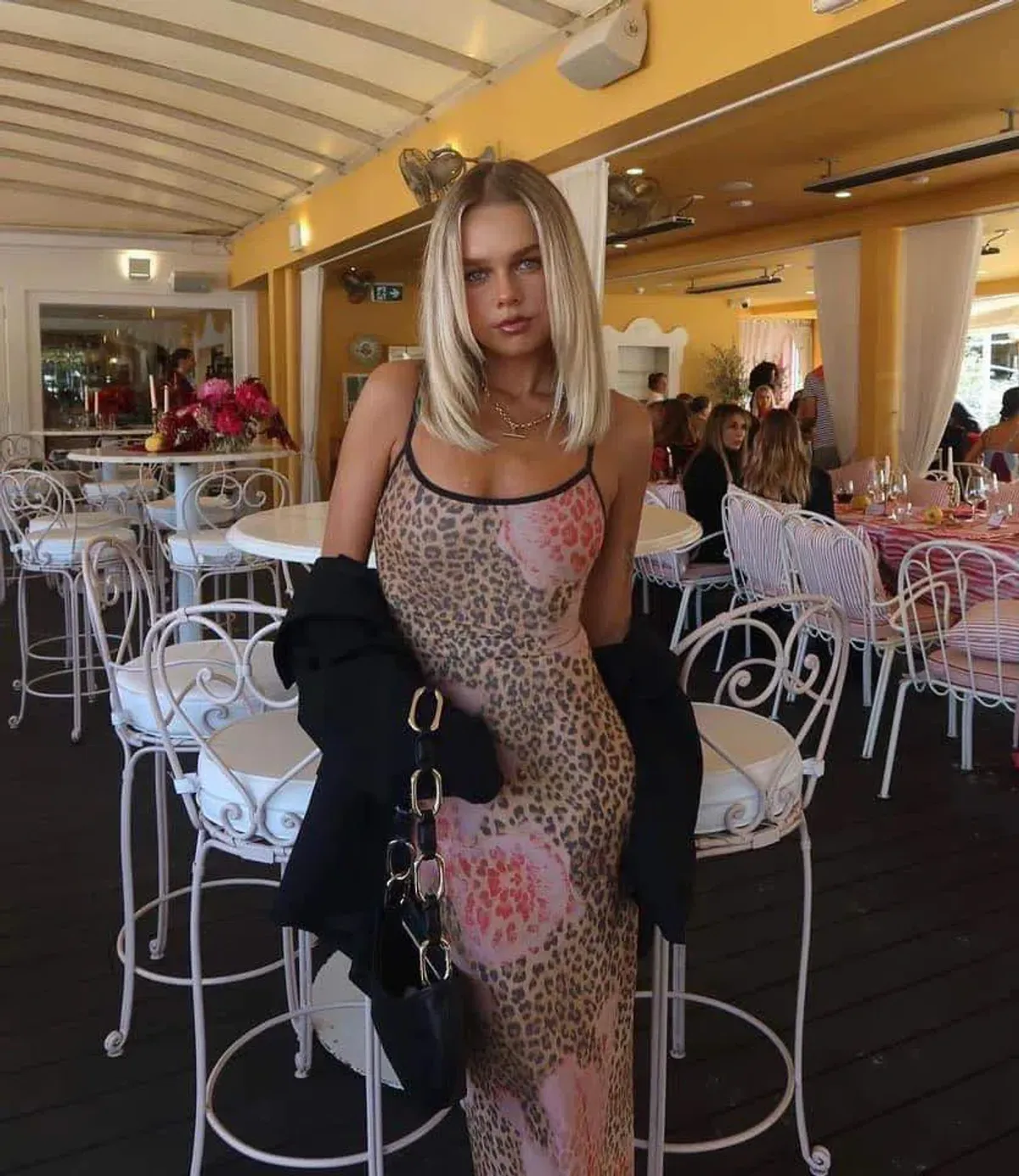 With Harper Lu Slip Dress Mesh Leopard Size 8  - Image 4